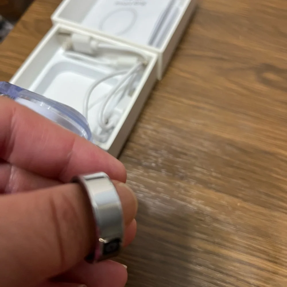 Smart Wearable Ring with LED Display - Silver